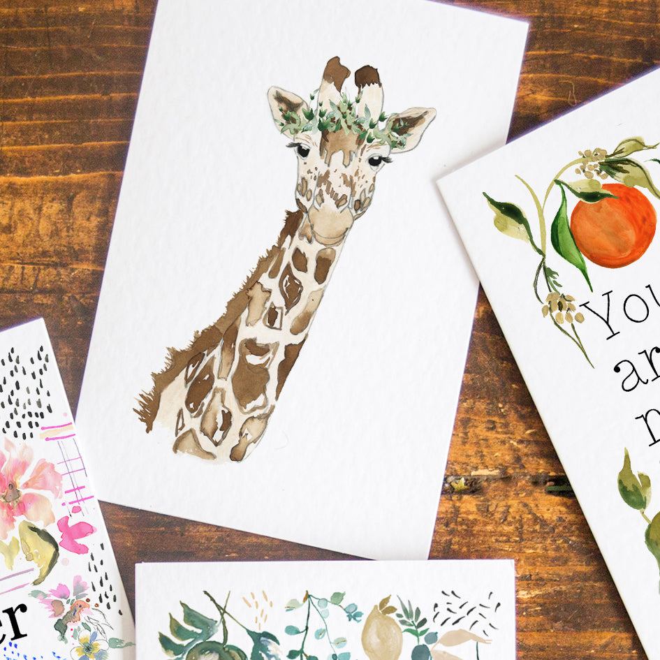 GIRAFFE GREETING CARD