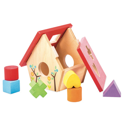 Wooden Bird House Shape Sorter