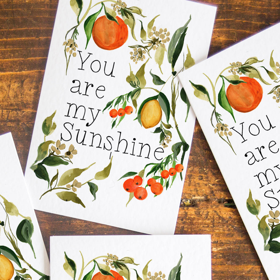 YOU ARE MY SUNSHINE GREETING CARD