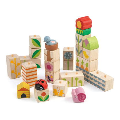 Wooden Toy Garden Blocks Game