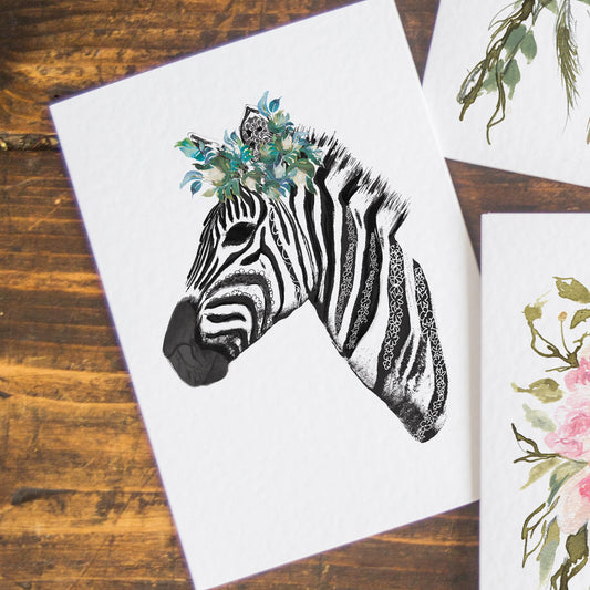 ZEBRA GREETING CARD